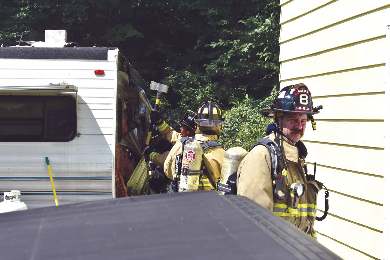 Camper fire in The Weirs